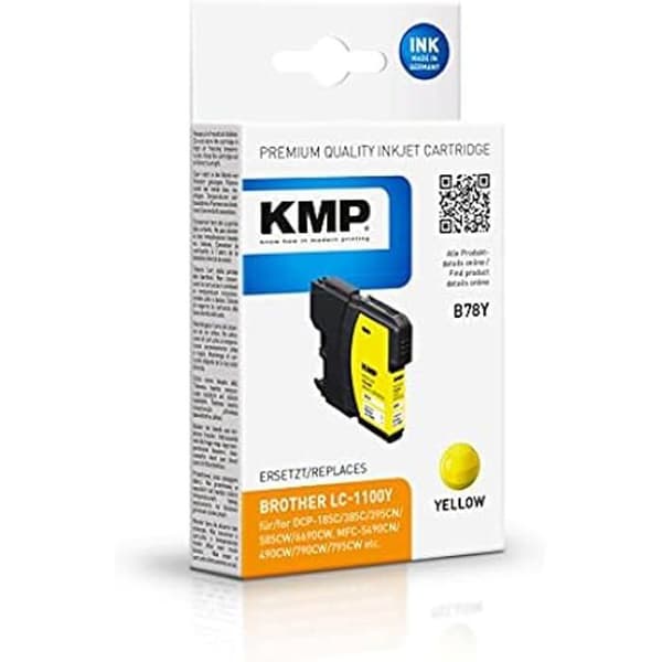 Bläckpatron - KMP - B78Y - Gul - Kompatibel - 1 styck