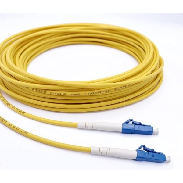 Elfcam® - Fiberoptisk kabel LC/UPC till LC/UPC Simplex Singlemode 9/125um, LSZH patchkabel (25M)
