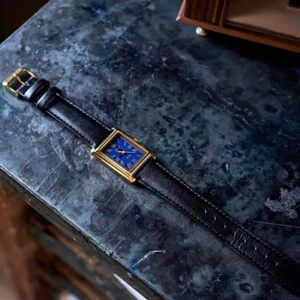 Klocka - CASIO - LTP-B165GL-2BVEF - Svart läder - Vattentålig 5 bar - Chic Svart, guld, blå