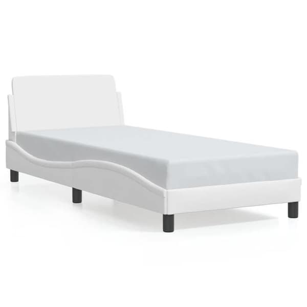 vidaXL Dover sängram vit 90x200 cm konstläder 373119