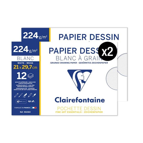 Blocknot - block med ark från Clairefontaine - 96156AMZC