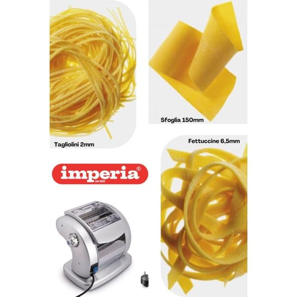 Elektrisk pastamaskin - IMPERIA - Pastapresto Classic Line - Bredd 150 mm - 3 pastaformat Pengar