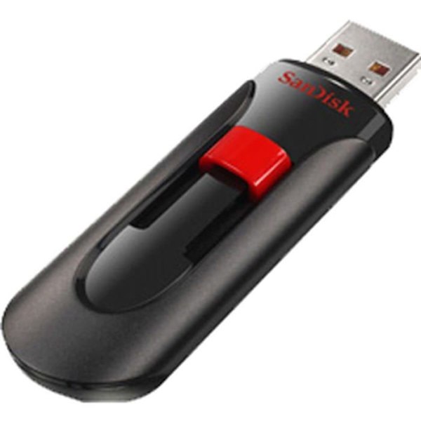 USB-nyckel - SANDISK - Cruzer Glide - 256 GB - USB 2.0 - Svart och röd Svart, Röd