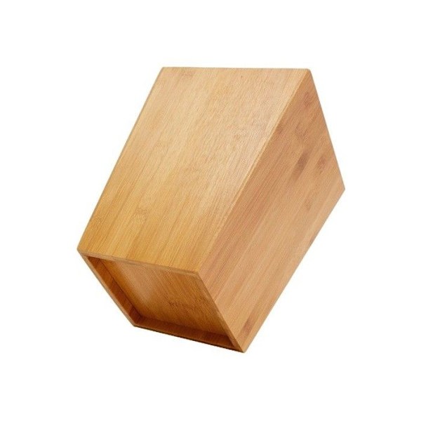 MSV - Lackerad bambu badrumslåda - 20 x 20 x 26 cm