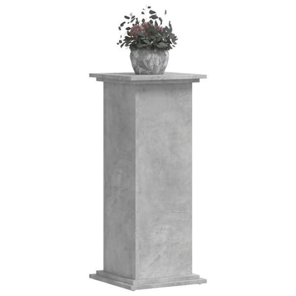vidaXL Stöd för växter grå betong 33x33x80 cm ingenjörsträ 852972