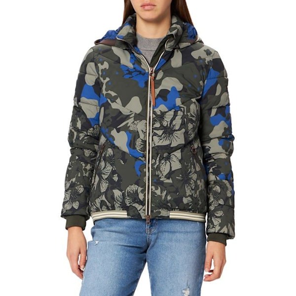 Jacka - perfecto - bomber Camel active damkläder - 3200806R48 - camel active Jacke Femme AOP Camou Cobalt 46