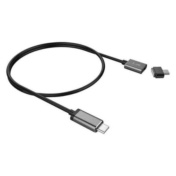 LMP Magnetisk laddningskabel USB-C till USB-C 1,8m rymdgrå