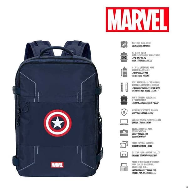 Mercury Ryggsäck - Captain America Utrustning - Blå - One Size Blå