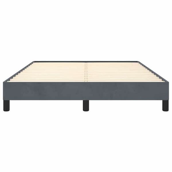 vidaXL Sängram mörkgrå 137x190 cm sammet 347007