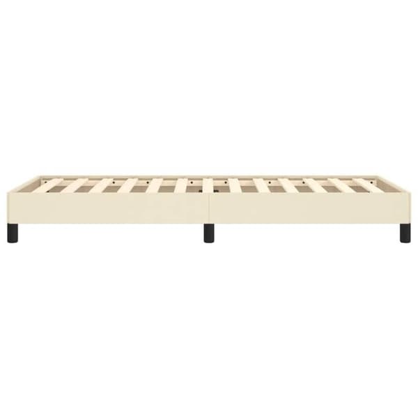 vidaXL Sängram utan madrass kräm 90x200 cm konstläder 346882