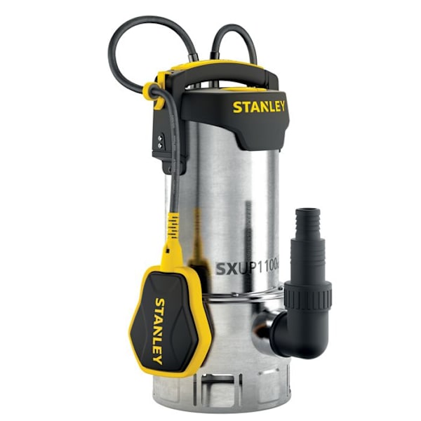 Källarvakuumpump - STANLEY - 1100 W - Rostfritt stål - Justerbar flottör - Automatisk Grå