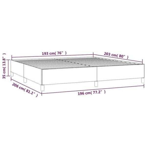 vidaXL Sängram ljusgrå 193x203 cm sammet 347360