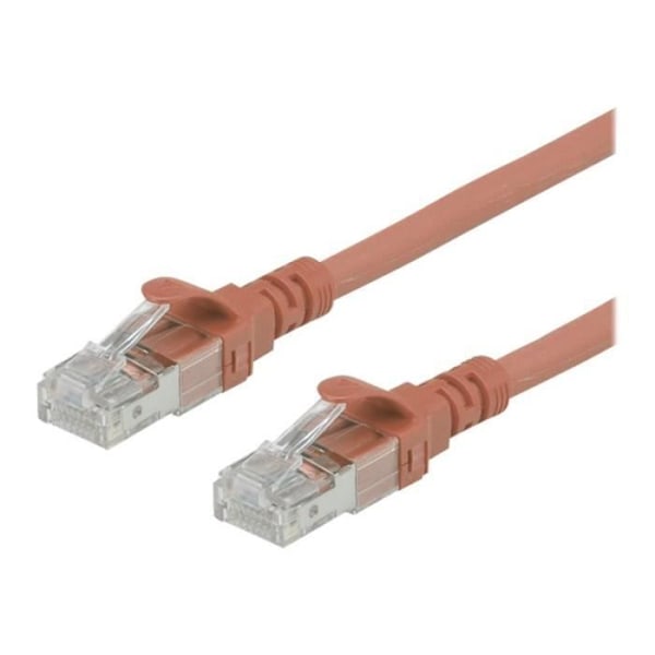 Roline RJ-45(M) till RJ-45(M) Patchkabel 3m UTP CAT 6a Halogenfri gjuten blockerad brun