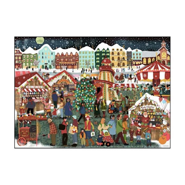 1000 bitars pussel: Julmarknaden Flerfärgad