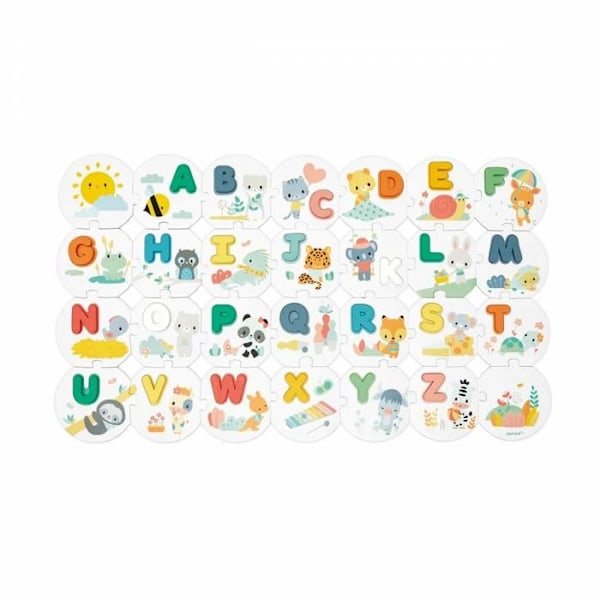 PUZZLE MITT FÖRSTA ALFABET Flerfärgad