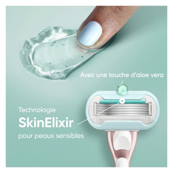 Rasoir Venus PRO Smooth Sensitive + 3 påfyllningar Vit