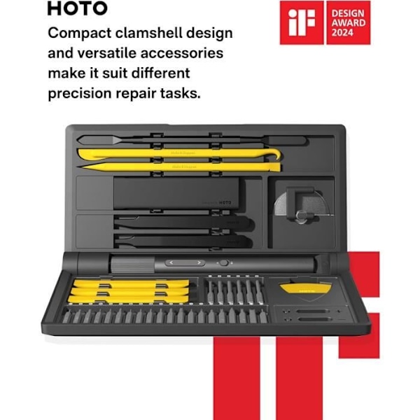 Elektrisk skruvdragarsats - HOTO - 48 i 1 - Magnetiska bits - LED-lampa - Typ C-laddning