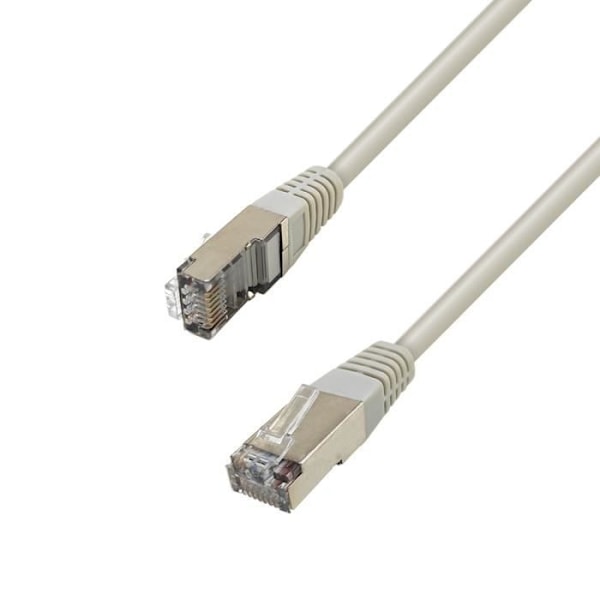 Ethernet nätverkskabel RJ45 Cat 5e FTP-skärmad 100MHz Längd 5m grå