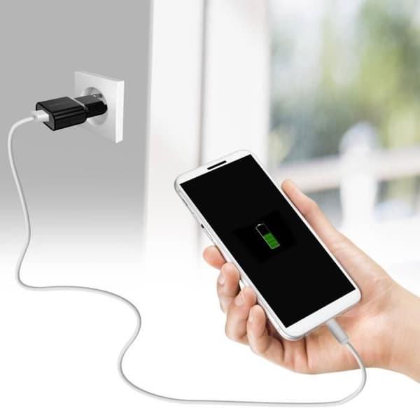 Micro USB till USB Typ C-kabel - 2M Snabbladdning för smartphone - Vit Devia