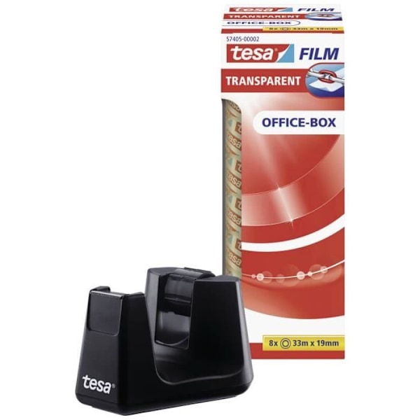 tesa Easy Cut Smart + tesafilm transparent 53906-00000-00 tesafilm svart (L x B) 33 m x 19 mm 1 set