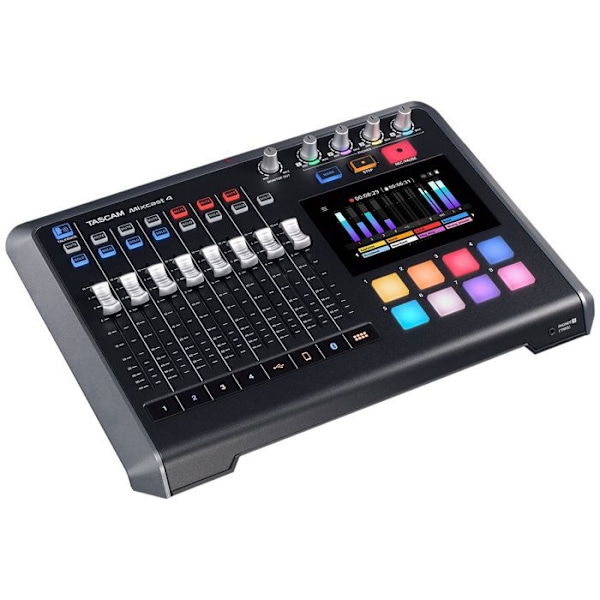 Mixerkonsol - TASCAM - MIXCAST 4 - 4 Mikrofoningångar - Multitracksinspelning - Bluetooth
