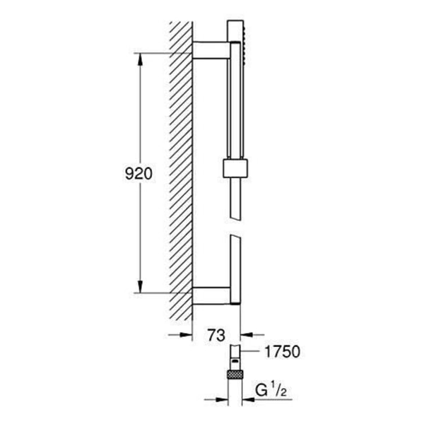 GROHE Euphoria Cube Duschstång 60 cm - 27892000