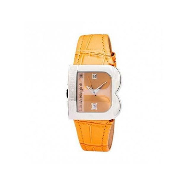 Kvinnotorn - Laura Biagiotti - LB0001L-NA - Ø 33 mm - Läder - Kvarts - Orange Orange