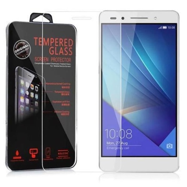 Cadorabo Tempered Glass Honor 7 Skärmskydd Härdat Skydd för Display TRANSPARENT