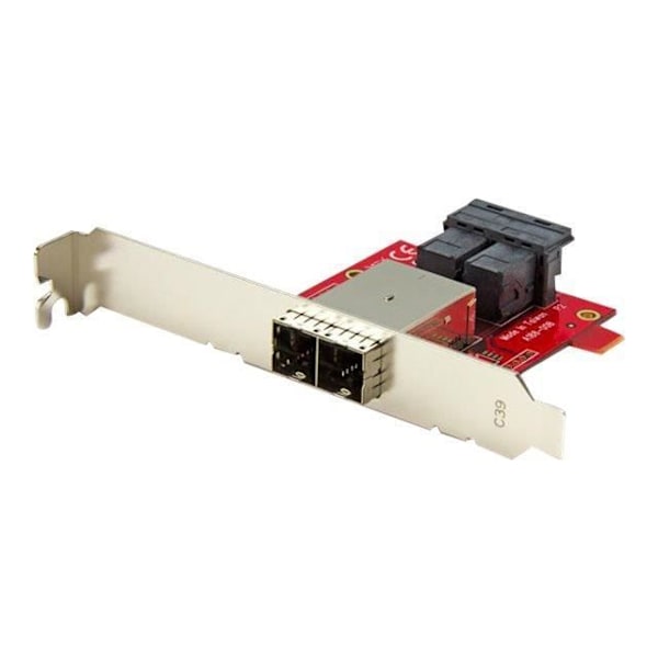 StarTech.com 2x intern SFF-8643 till 2x extern SFF-8644 Mini SAS-adapter med 12 Gb-s fästen internt till externt...