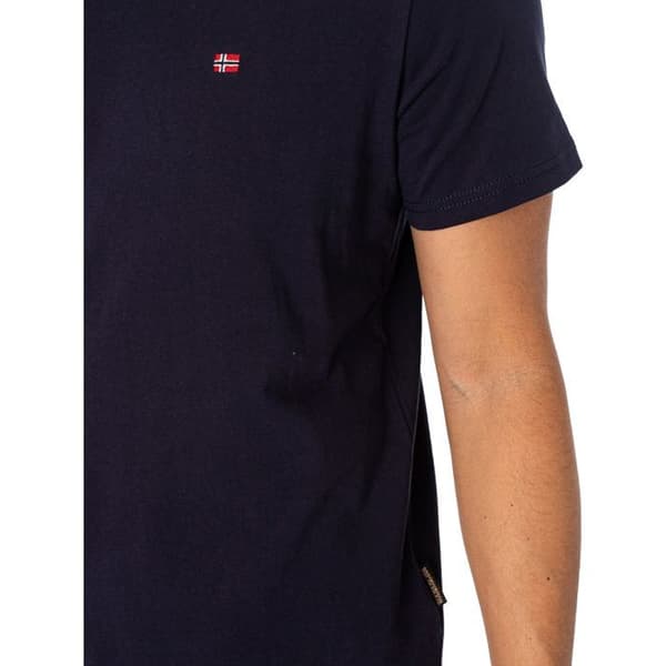 NAPAPIJRI T-shirt herr Blå bomull GR77609 Blå XL