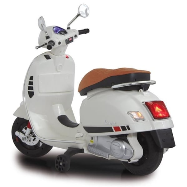 Vespa GTS 125 Elektrisk minimotorcykel för barn - JAMARA - Vit - LED-strålkastare - Faux leather Seat Flerfärgad