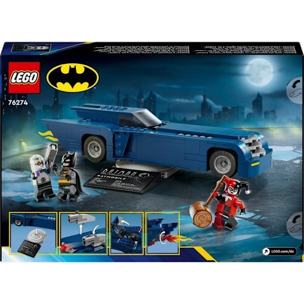 LEGO® Super Heroes DC 76274 Batman med Batmobile mot Harley Quinn och Mr. Freeze Svart, vit, blå, röd, grå, grön, gu