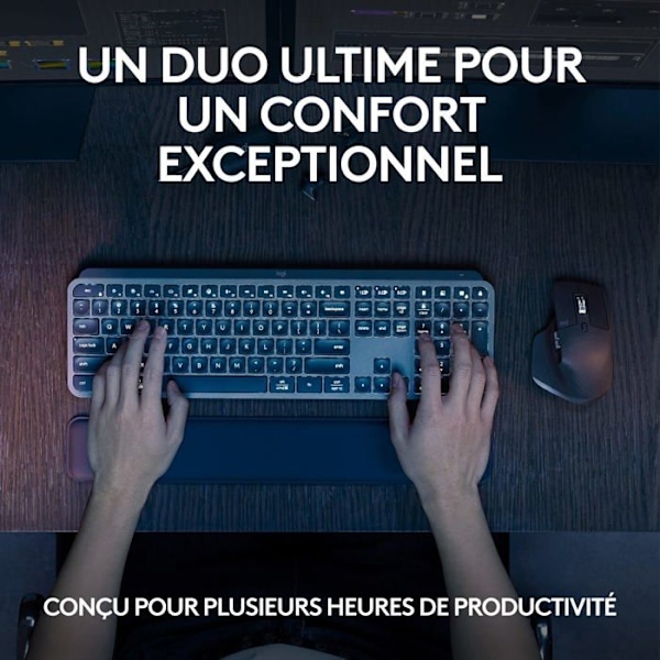 Combo Mus och Tangentbord - Logitech - MX Keys S - Grafit - QWERTZ - Uppladdningsbar