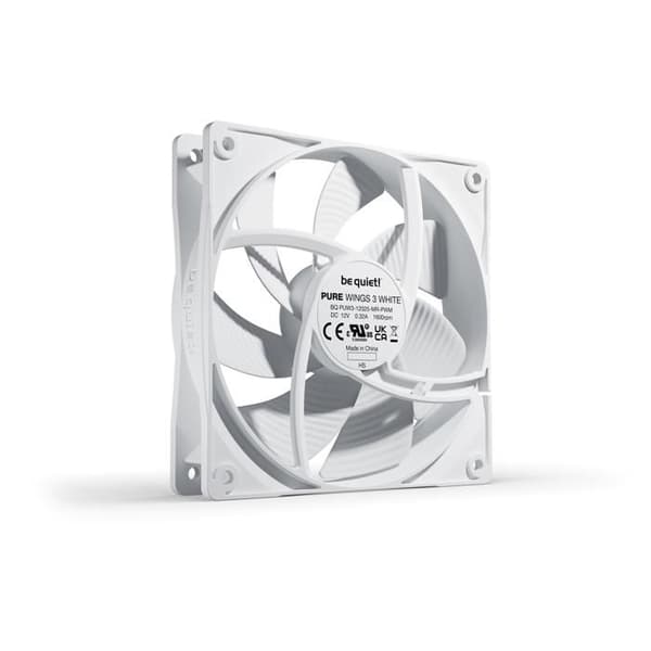 Ventilator - BE QUIET - Pure Wings 3 PWM - 120 mm - Vit - 25 dB