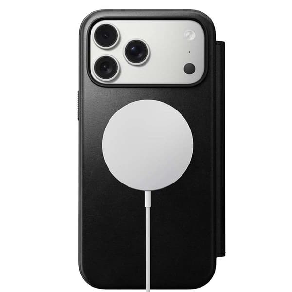 Foliofodral - NOMAD - iPhone 17 Pro Max - Horween-läder - MagSafe - 3 kortfack Svart