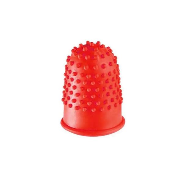 Påse med 12 Herisson Rubber Finger Babysängar nr 0 diameter 15 mm Röd