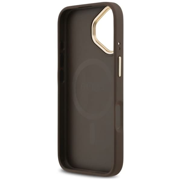 Guess Hardcase 4G Strass Logo MagSafe för iPhone 17 - Brun Brun