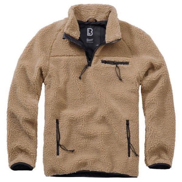 Brandit Herr Brandit Teddyfleece Troyer Sweater-Camel-L Kamel jag