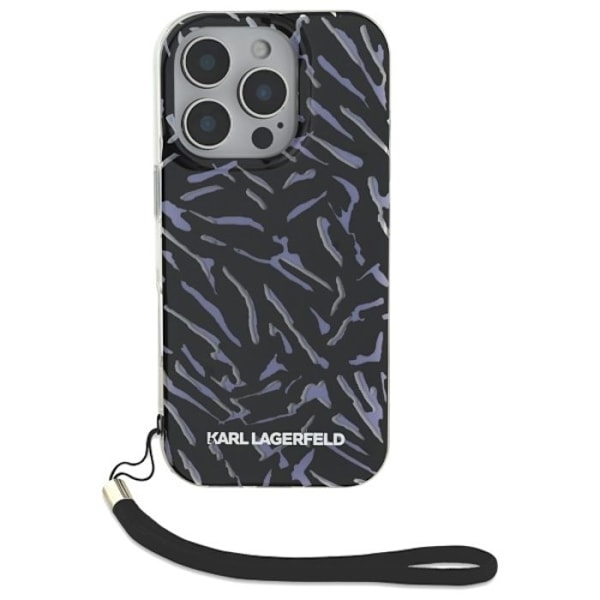Coque Karl Lagerfeld Zebra med snöre för iPhone 16 Pro Max (violett)