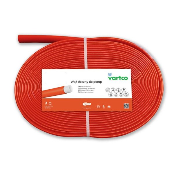 Returledningsrör för Vartco-pumpar, inre diameter, 32 mm, längd 20m, 1111320020 orange