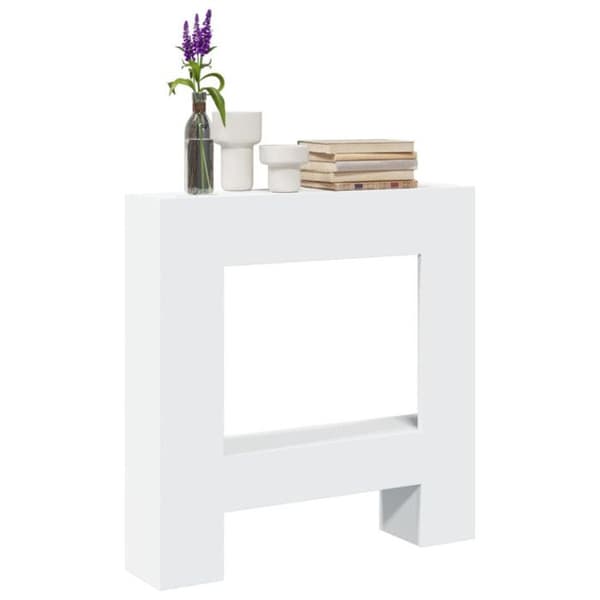 Vit eldstadsram 81x18x82 cm ingenjörsträ Vit