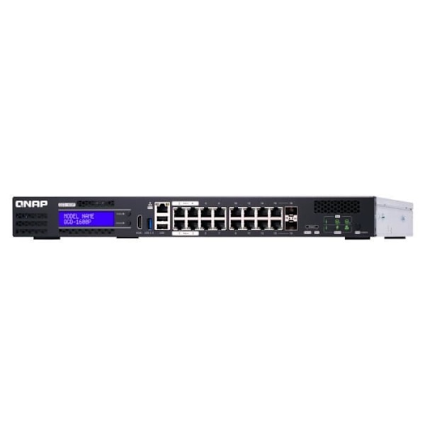 QNAP QGD-1600P-8G - Smart switch - 16 portar - Gigabit Ethernet - PoE++ (370 W)