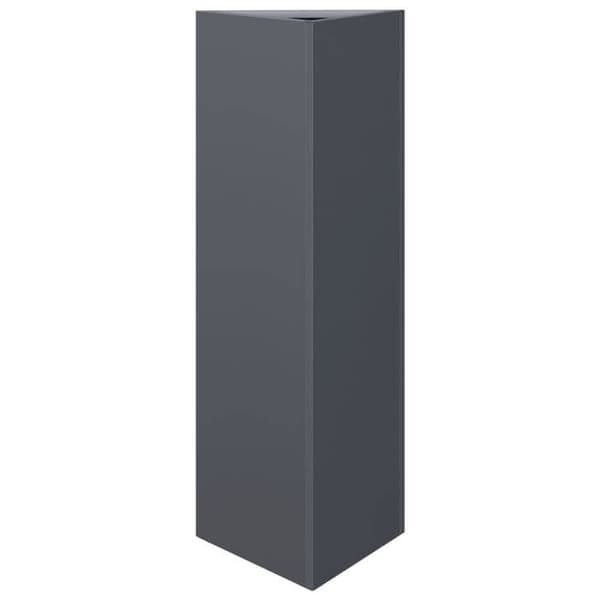vidaXL Blomlådor 2 st antracittriangulär 30x26x75 cm stål 851148