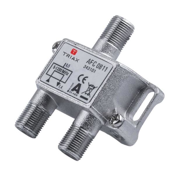 splitter catv 2 db - 5-1218 mhz - 1 utgång