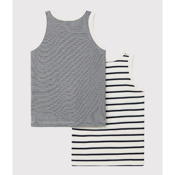 Liten båt T-shirt - A01DS - Linne (Pack of 2) Pojke marinblå 10 år