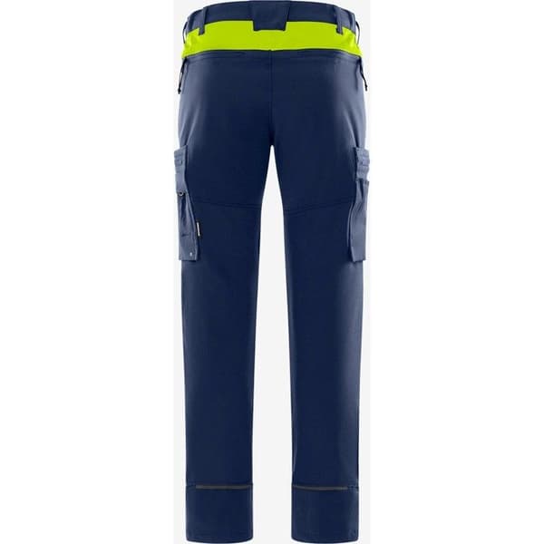 Fristads 2653 LWS arbetsbyxor marinblå/gul hög synlighet S