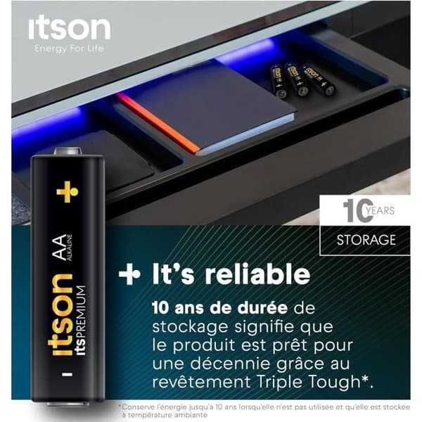 Pack med 8 Alkaliska Batterier LR6/AA 1,5V itsPREMIUM