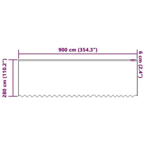 vidaXL Blommig Spetsgardin Vit 280 x 900 cm Polyester 4107850