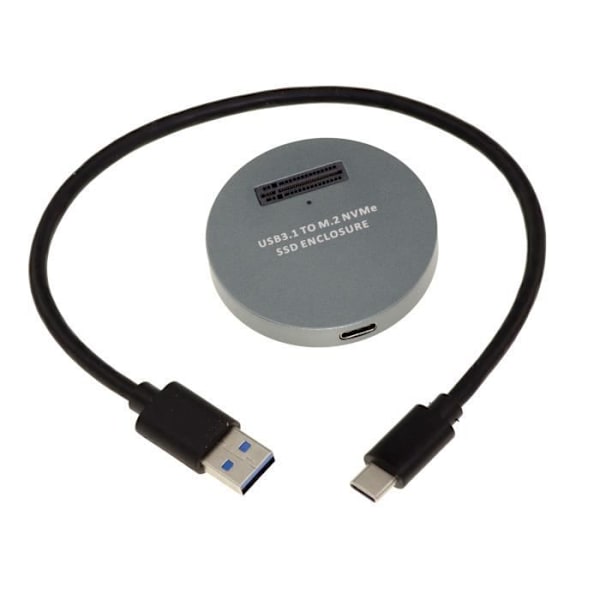 Dockningsstation - Ej specificerad - M2 NVMe - USB3.2 Gen2 10GB - Kompatibel SSD 2230 till 22110 - Svart