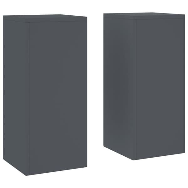 Växtstöd - Pelare - 2 st - Antracit - Stål - 24x24x55 cm antracit